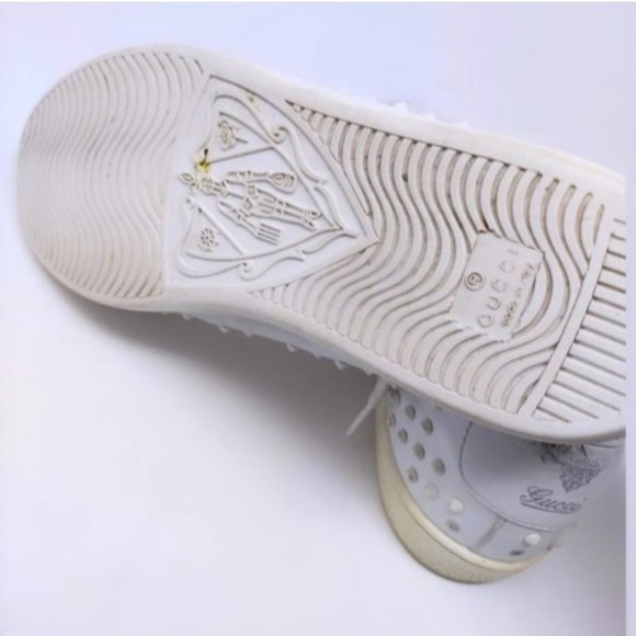 Gucci Brooklyn Leather Spike Sneakers 39 - Picture 8 of 10